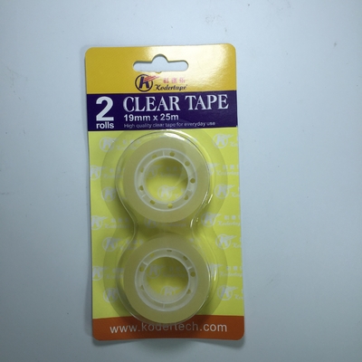 Blister Packaging Bopp Stationery Tape 40mic Thickness With Hanging Head