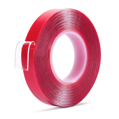 Red Nano Reusable Packing Adhesive Tape Acrylic Double Sided Tape Waterproof